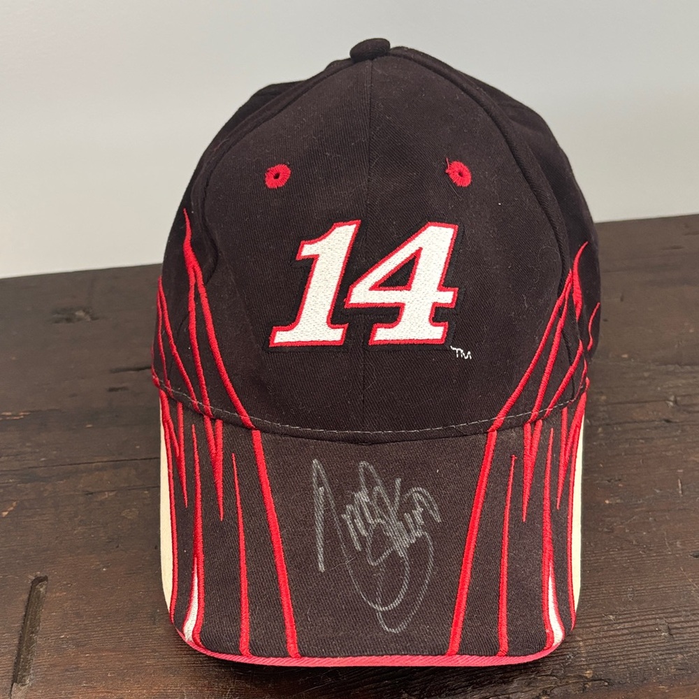 VTG Tony Stewart #14 NASCAR Signed Strapback Hat - Chase Authentics